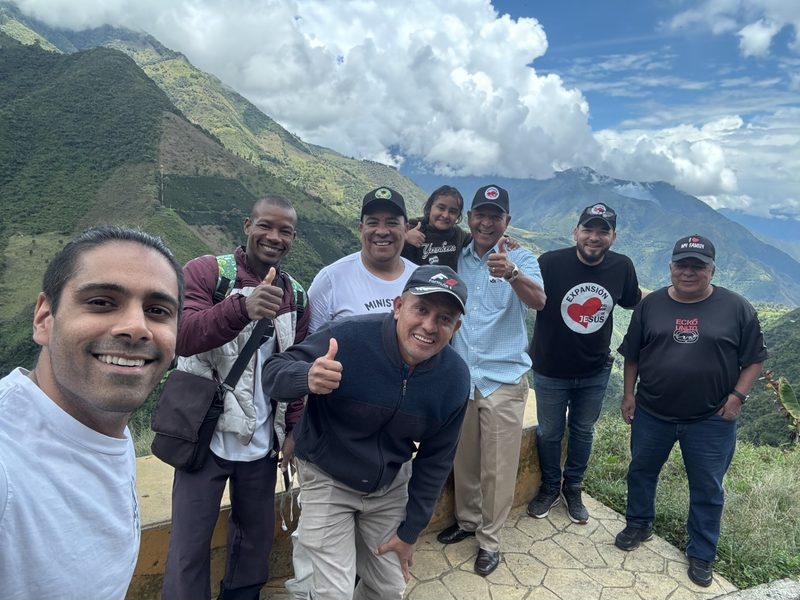 Rahul with ministry partners on the mission field